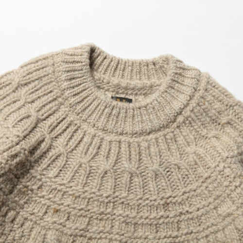 BATONER / バトナー | SPREAD ALAN CREW NECK (メンズ) - Beige | 通販 