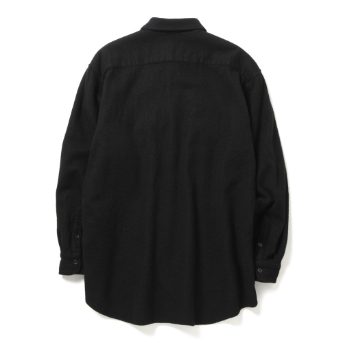 COMOLI / コモリ | ウールカシミヤ C.P.Oシャツ - Black | 通販 - 正規 