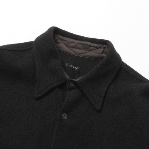 COMOLI / コモリ | ウールカシミヤ C.P.Oシャツ - Black | 通販 - 正規 
