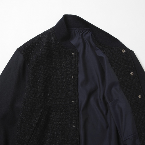 URU / ウル | FANCY TWEED - VARSITY JACKET - D.Navy | 通販 - 正規 