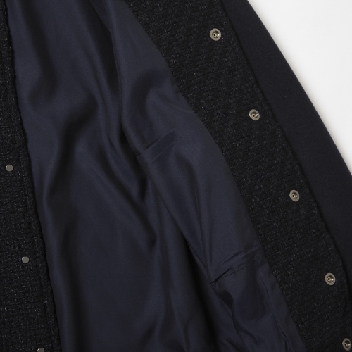 URU / ウル | FANCY TWEED - VARSITY JACKET - D.Navy | 通販 - 正規 