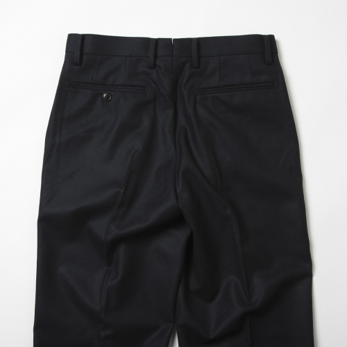 COMOLI / コモリ | ウールフラノワンタックパンツ - Navy | 通販 