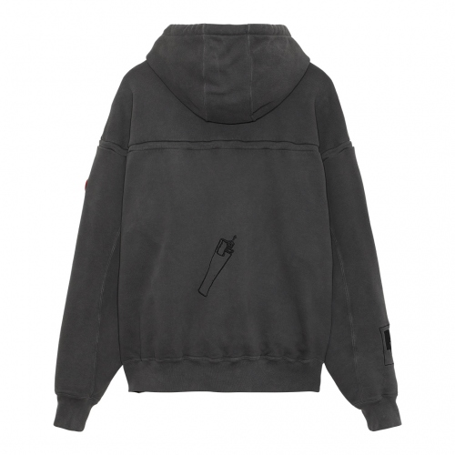 C.E / シーイー | OVERDYE DOUBLE FACE HOODY - Charcoal | 通販 