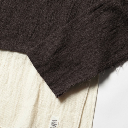 RESEARCH | Muslin Shirt - Wool Viera - Brown | 通販 - 正規取扱店 