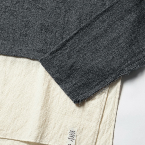 RESEARCH | Muslin Shirt - Wool Viera - Charcoal Gray | 通販 - 正規 
