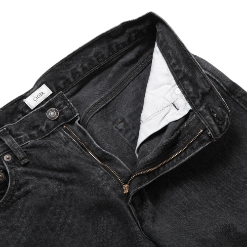 CIOTA / シオタ | ブラック スビンコットン 13.5oz ワイドテーパード 