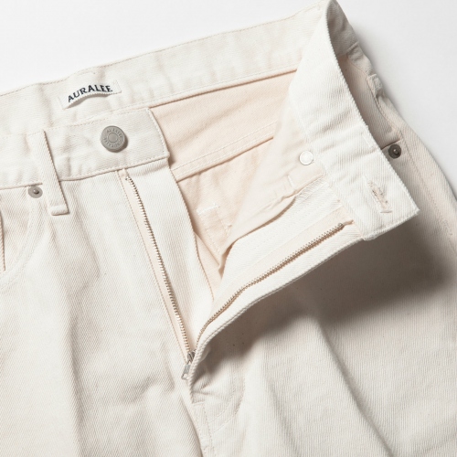AURALEE / オーラリー | HARD TWIST DENIM 5P PANTS (メンズ) - White 