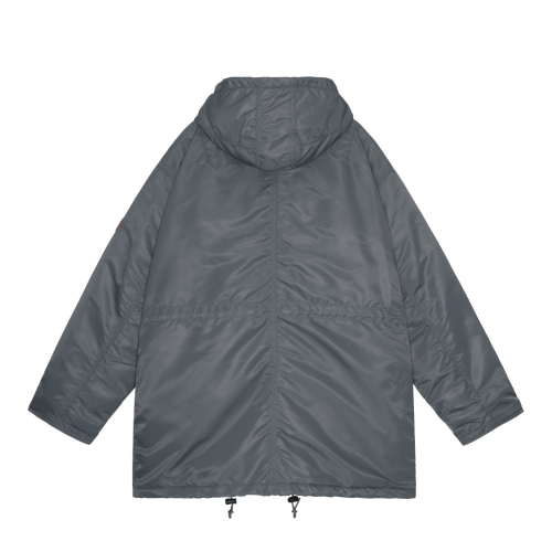 C.E / シーイー | SYNTH FUR HOOD ZIP COAT - Grey | 通販 - 正規取扱 