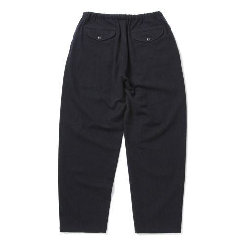 COMOLI / コモリ | リファインウール ドローストリングパンツ - Navy 