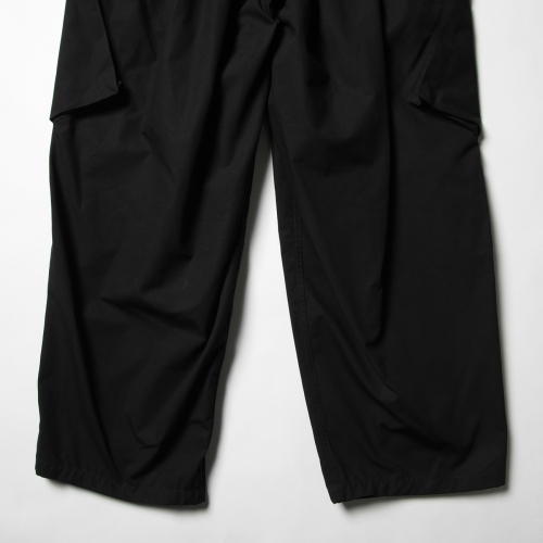 Yohji Yamamoto POUR HOMME | BLACK Scandal RIPSTOP 12TACK PANTS 