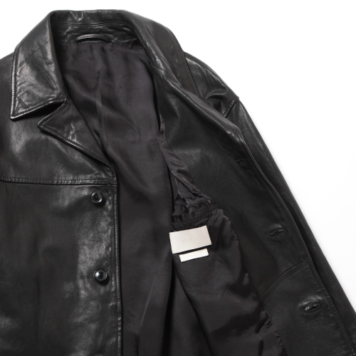 YOKE / ヨーク | GOAT LEATHER CAR COAT - Black | 通販 - 正規取扱店 