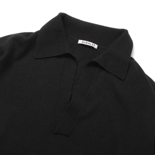 AURALEE / オーラリー | SUPER FINE CASHMERE SILK KNIT SKIPPER POLO 