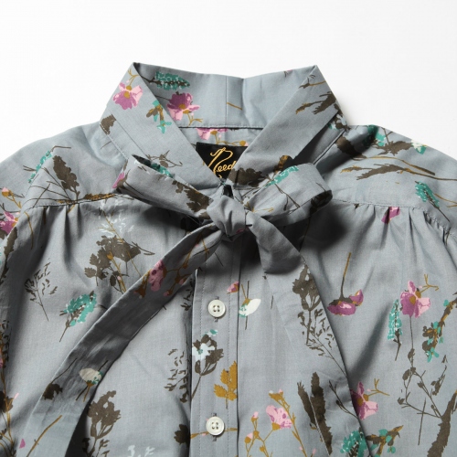 Needles / ニードルズ | Ascot Collar EDW Shirt - Flower Pt. - Grey 