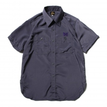 Needles / ニードルズ | S/S Work Shirt - Poly Cloth - Smoke Purple