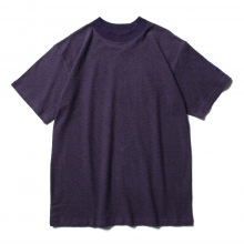 Needles / ニードルズ | S/S Mock Neck Tee - Cotton Pile Jersey - Purple
