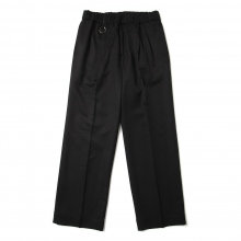 th products / ティーエイチプロダクツ | QUINN / Wide Tailored Pants Wool×Silk- Black