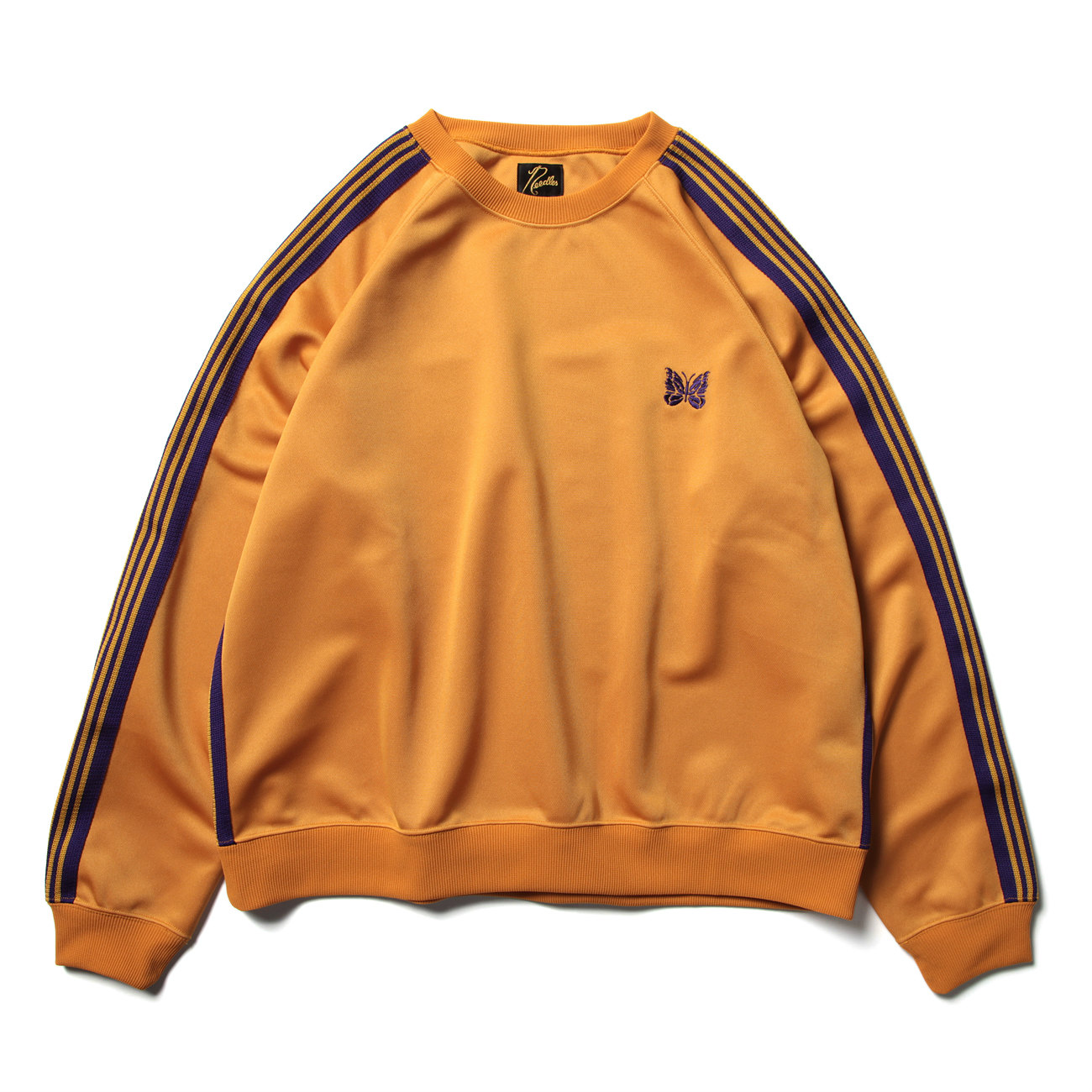 トップス needles track crew neck shirt yellow Needles / ニードルズ | Track Crew Neck Shirt - Poly Smooth