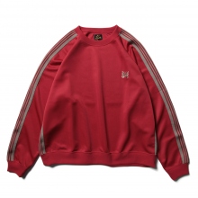 ●新品●M●NEEDLES TRACK CREW NECK SHIRT レッド TRACK CREW NECK SHIRT - POLY SMOOTH / RED | Needles
