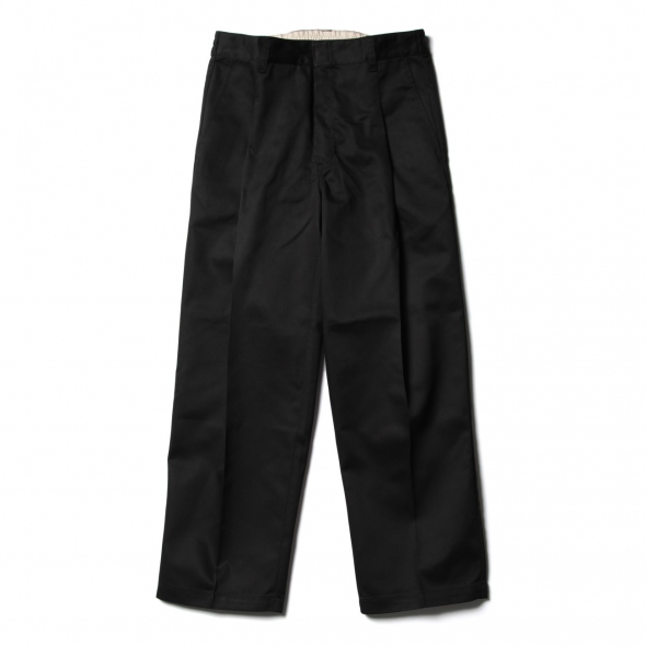 WIDE WORK SLACKS - Black