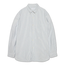 nanamica / ナナミカ | Button Down Stripe Wind Shirt - Navy