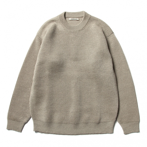 AURALEE / オーラリー | HEMP RIB KNIT BIG P/O (メンズ) - Natural