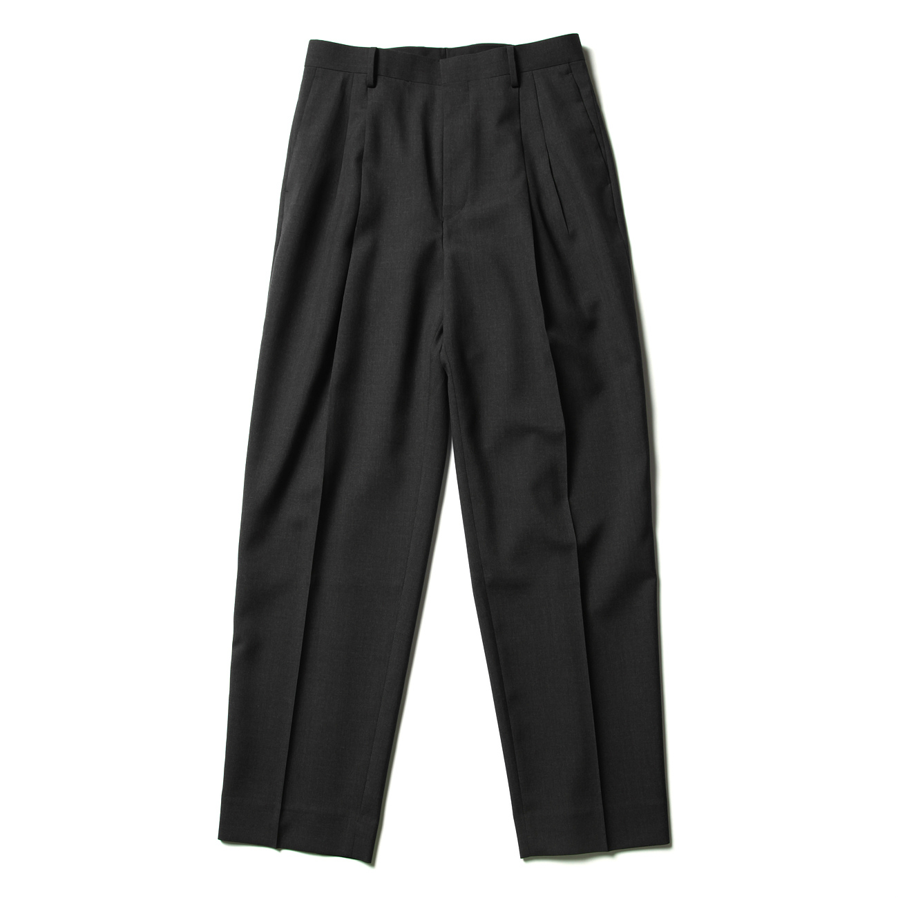 WASHABLE WOOL TROPICAL SLACKS (メンズ) - Top Charcoal