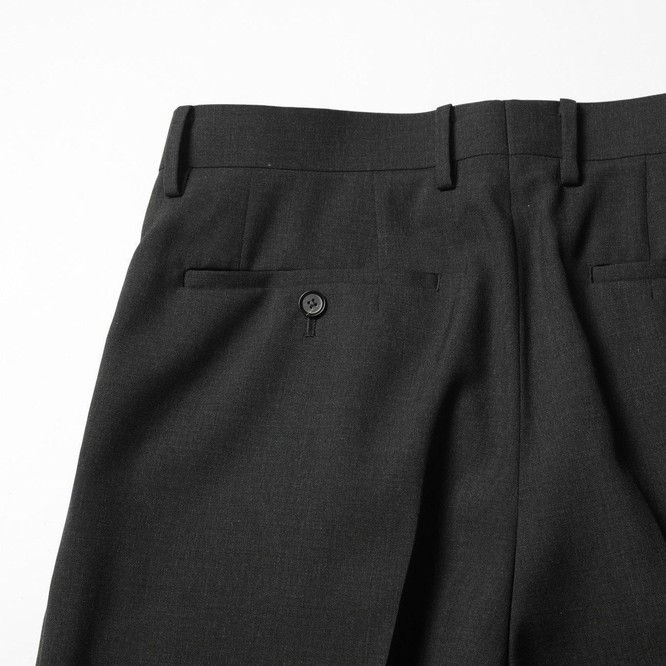 WASHABLE WOOL TROPICAL SLACKS (メンズ) - Top Charcoal