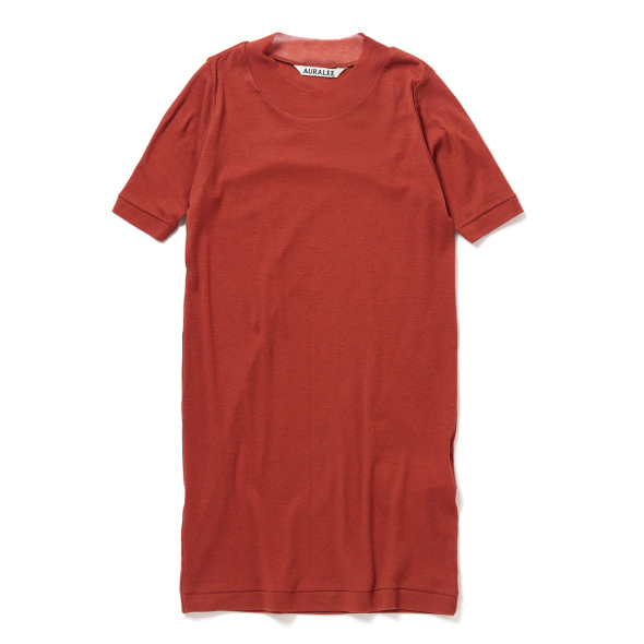 オーラリー SUPER HIGH GAUGE SHEER RIB TEE Namu Shop - Auralee Super High Gauge Sheer Rib Tee - Red