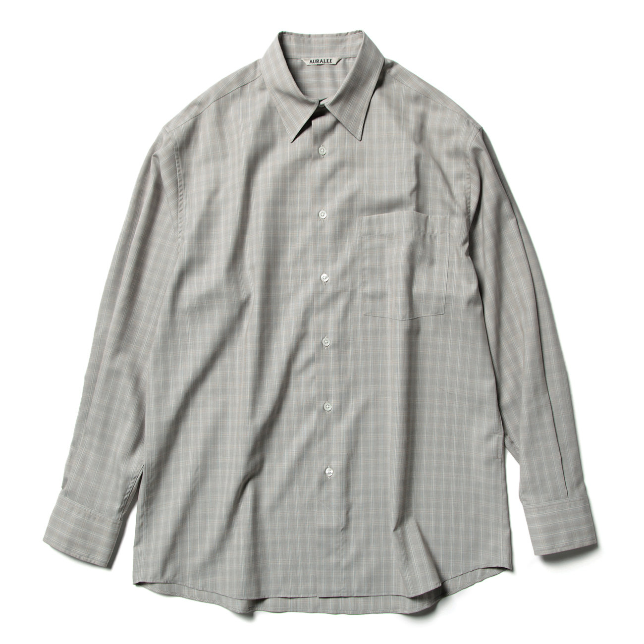 AURALEE / オーラリー | SUPER LIGHT WOOL CHECK SHIRTS (メンズ