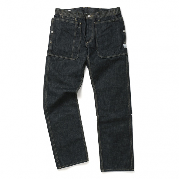SASSAFRAS フォールリーフパンツ ショーツ インディゴヘリンボーン SASSAFRAS ササフラス ショーツ FALL LEAF SPRAYER PANTS 1/2
