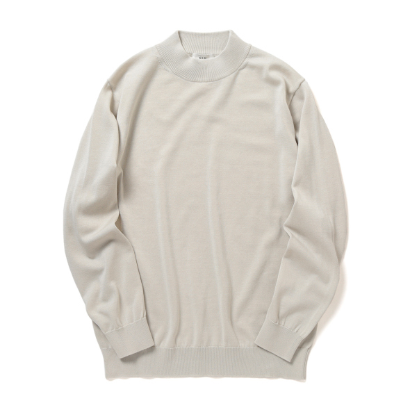 GIM / ジム | 14G ASIC天竺 長袖モックネック - Beige | 通販 - 正規