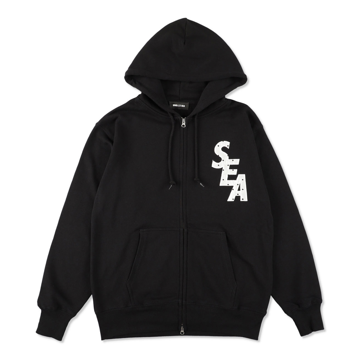 WIND AND SEA / ウィンダンシー | DOT SEA ZIP UP SWEATSHIRT - Black