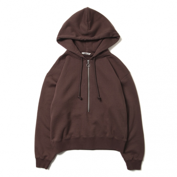 AURALEE / オーラリー | SMOOTH SOFT SWEAT HALF ZIP P/O PARKA