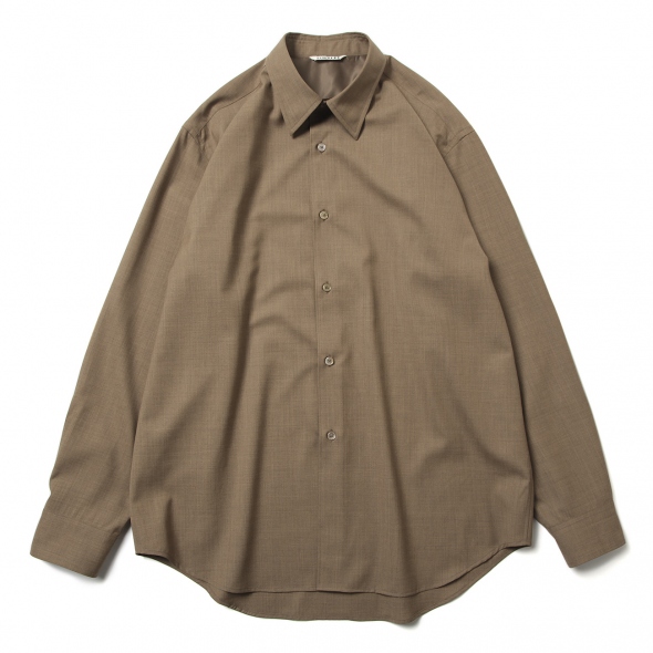 AURALEE / オーラリー | SUPER FINE TROPICAL WOOL SHIRT