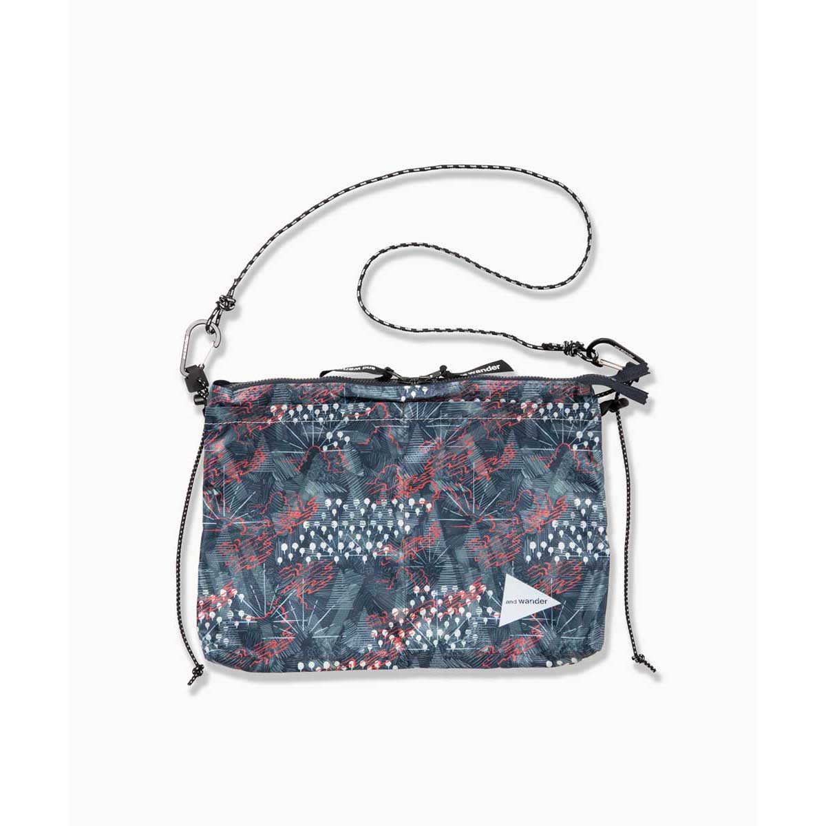 and wander / アンドワンダー | printed sacoche - Charcoal