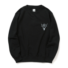 South2 West8 / サウスツーウエストエイト | Crew Neck Sweat Shirt - Cotton French Terry - Black