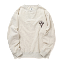 South2 West8 / サウスツーウエストエイト | Crew Neck Sweat Shirt - Cotton French Terry - Oatmeal