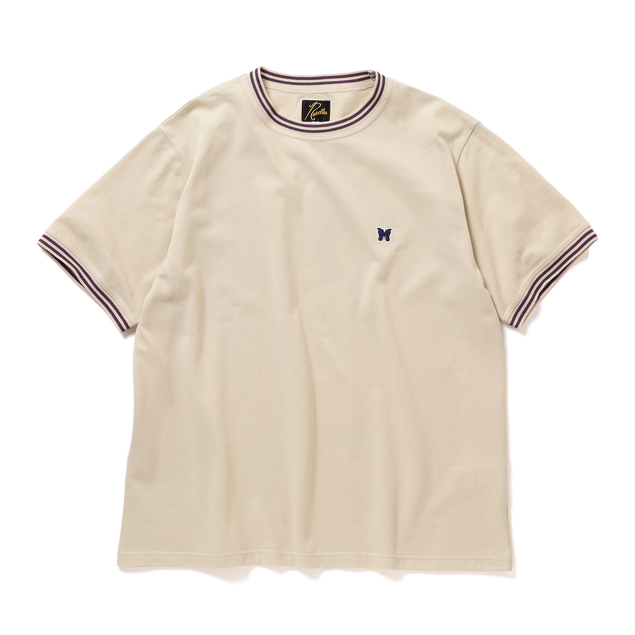Needles / ニードルズ | Ringer Tee - Cotton Pique - Beige | 通販