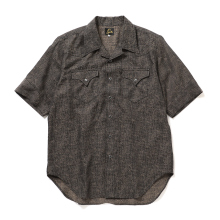 Needles / ニードルズ | S/S Western Shirt - Micro Shadow Plaid - Brown
