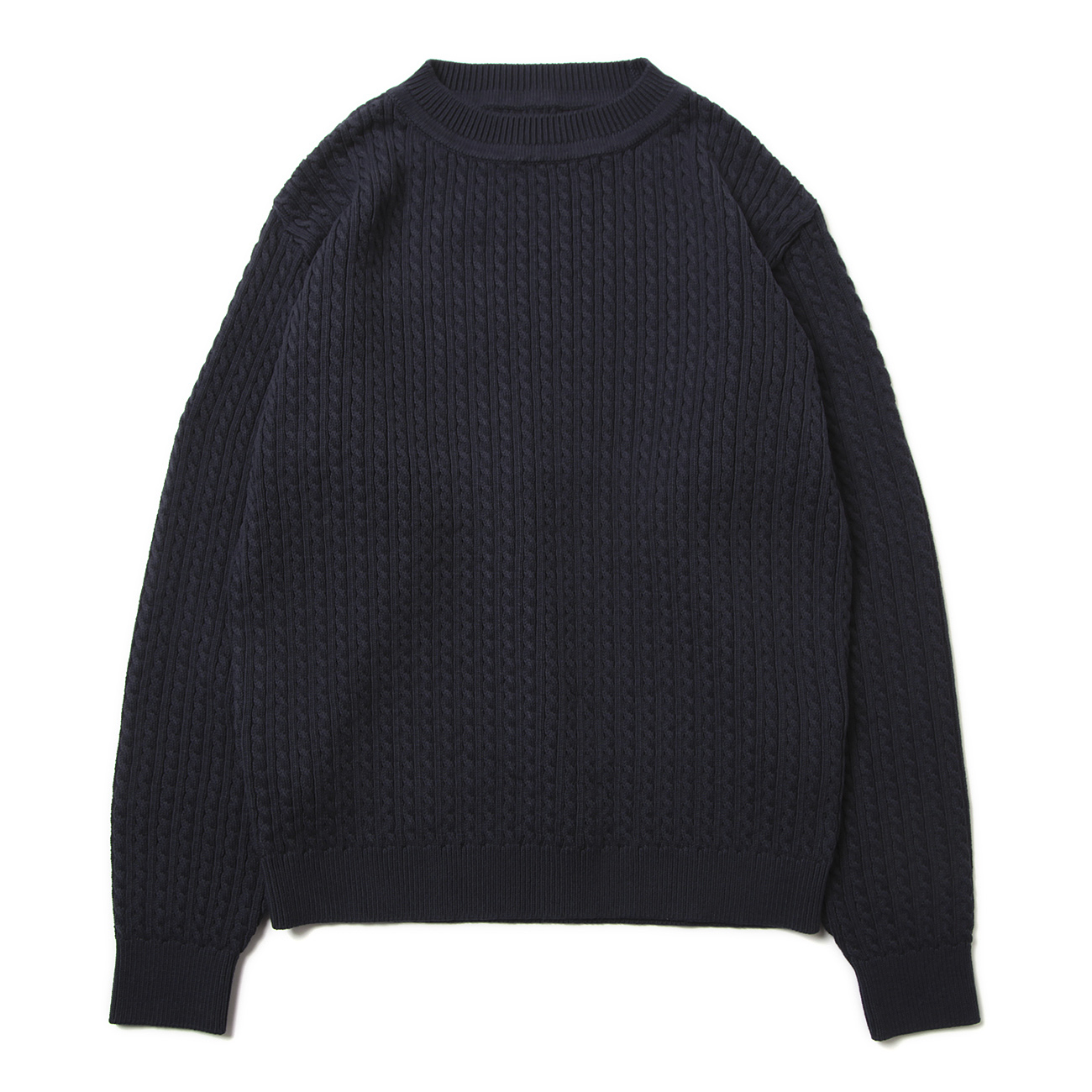 CIOTA / シオタ | スビンコットン クルーネック 2/100スビン - Navy