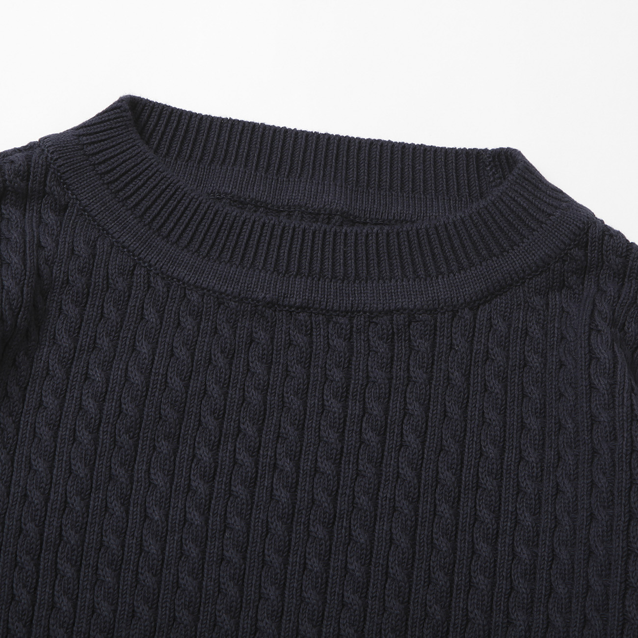 CIOTA / シオタ | スビンコットン クルーネック 2/100スビン - Navy
