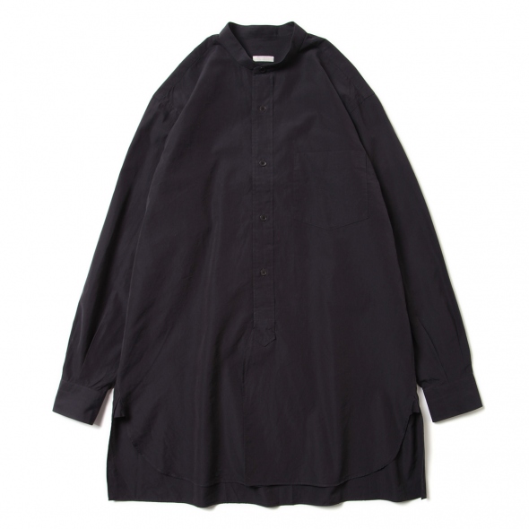 COMOLI / コモリ | バンドカラーシャツ - Navy | 通販 - 正規取扱店