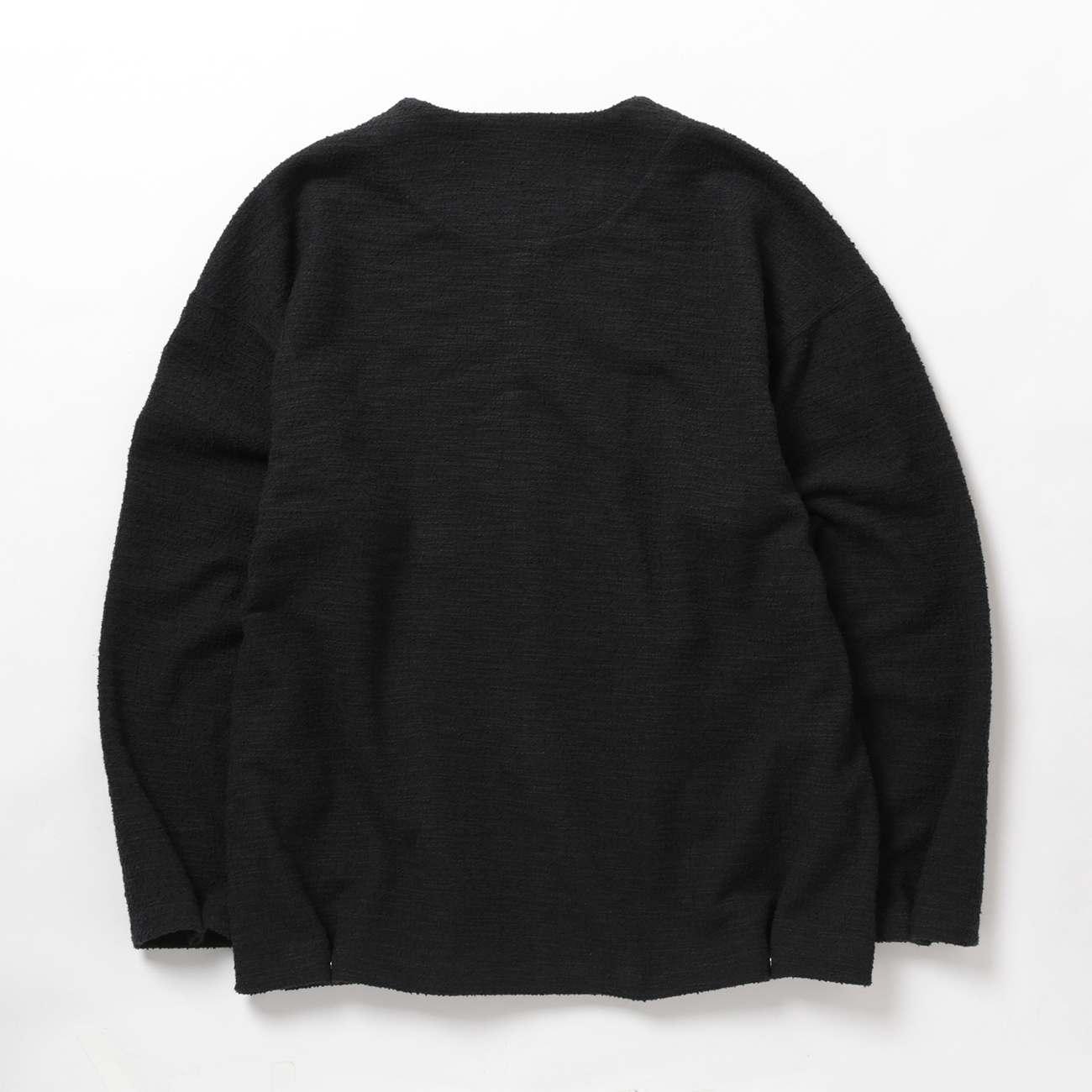 CURLY / カーリー | SLAB TWEED SNAP BUTTON CARDIGAN - Black | 通販