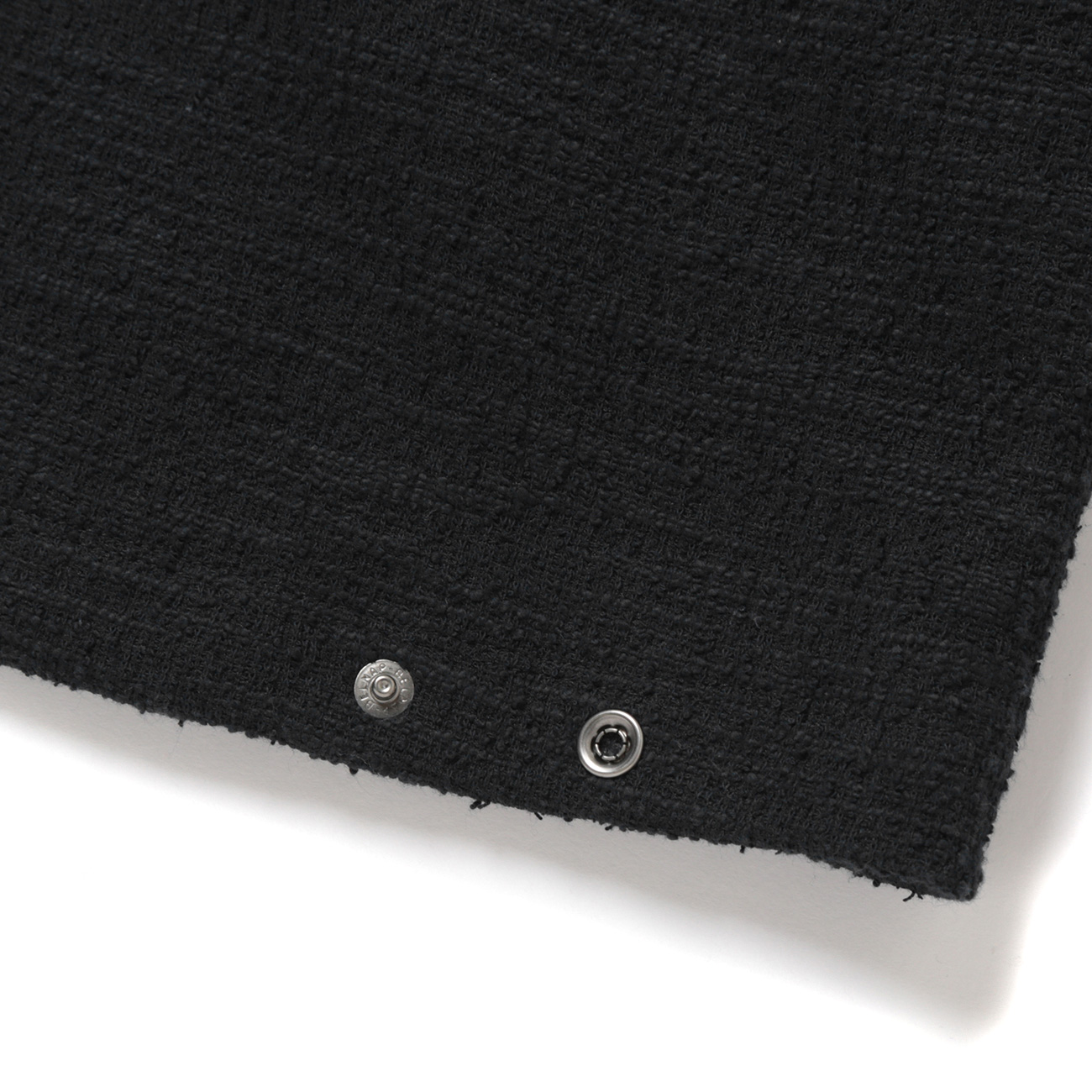 CURLY / カーリー | SLAB TWEED SNAP BUTTON CARDIGAN - Black | 通販