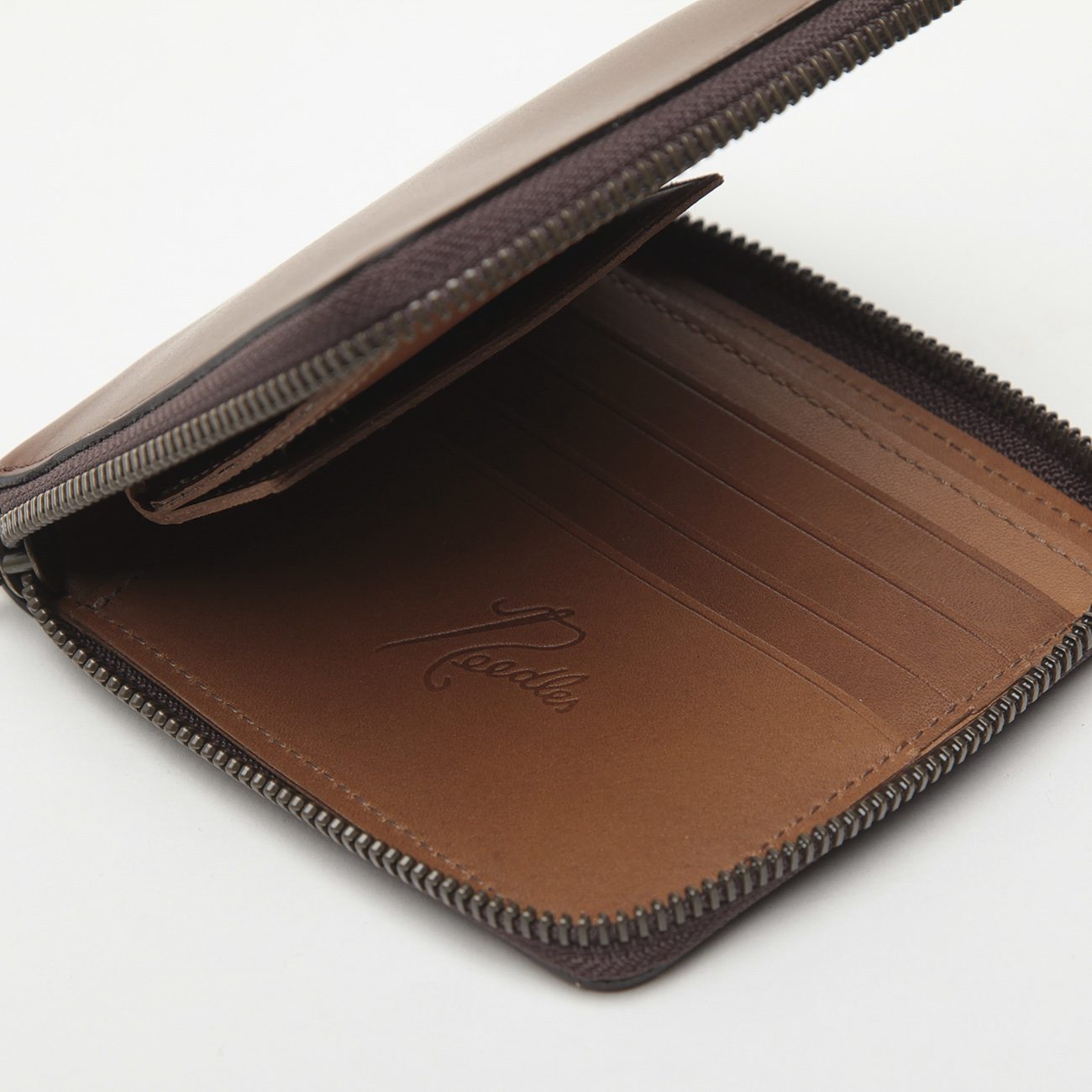 Needles / ニードルズ | Single Wallet - Steer Leather - Brown