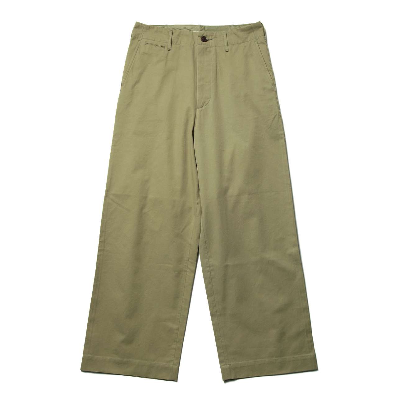 AURALEE / オーラリー | WASHED FINX LIGHT CHINO WIDE PANTS - Olive