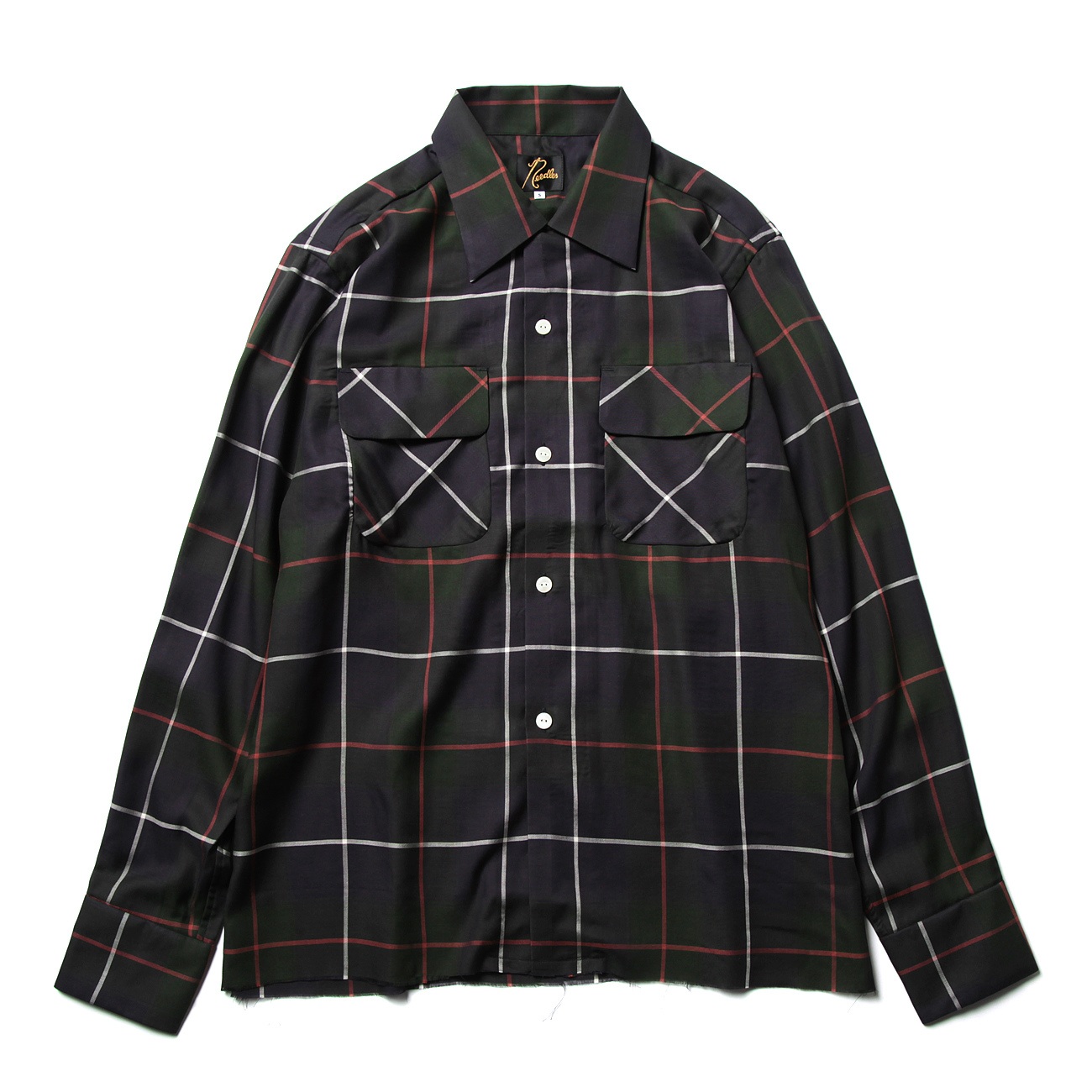 Needles / ニードルズ | Cut-Off Bottom Classic Shirt - T/R Plaid Twill - Navy |  通販 - 正規取扱店 | COLLECT STORE / コレクトストア