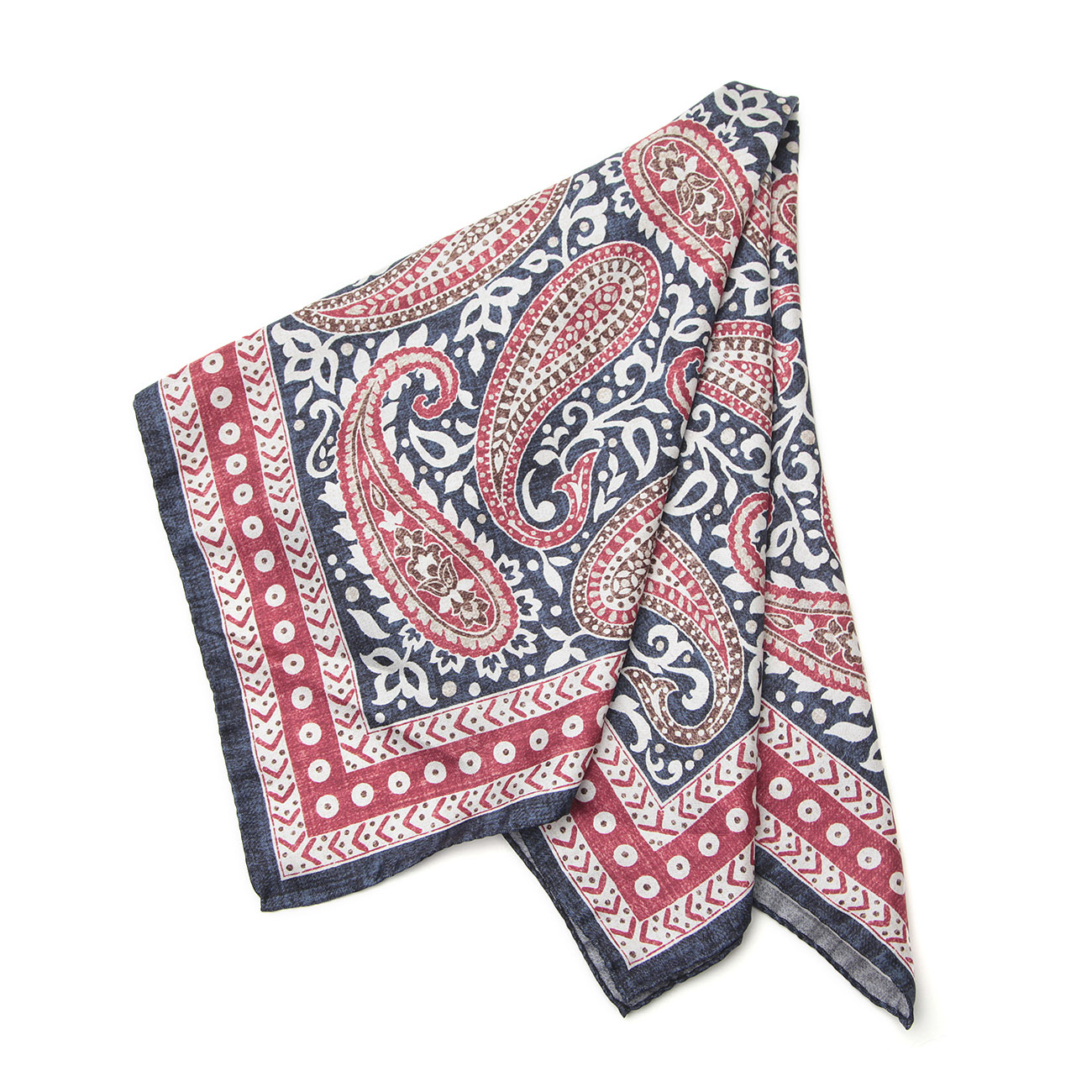 Neckerchief - Silk Paisley - Navy