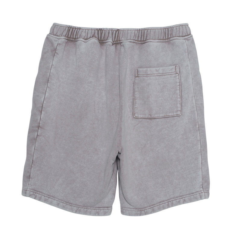 BLEACHED SWEAT SHORTS - Grey