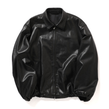 ssstein / シュタイン | LAMBS LEATHER LIGHT ZIP JACKET - Black